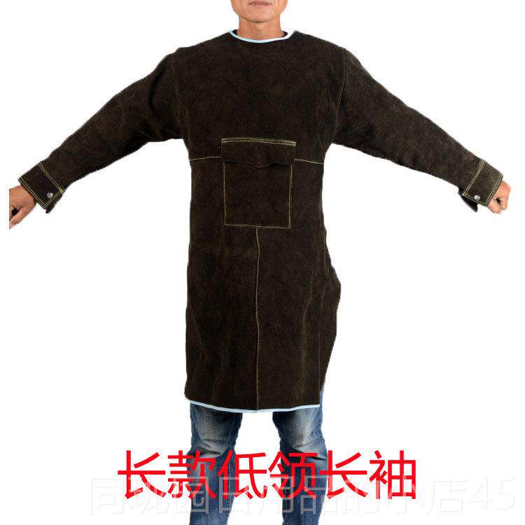 正品牛皮焊工作服电焊电防护焊防工焊接服牛衣皮围裙隔热防烫辐射