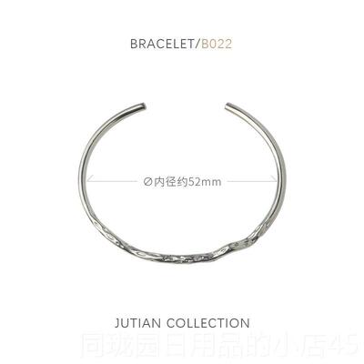 正品巨天端简约冷款对纯银线手炼多用途不称高细纹理女性礼品银饰