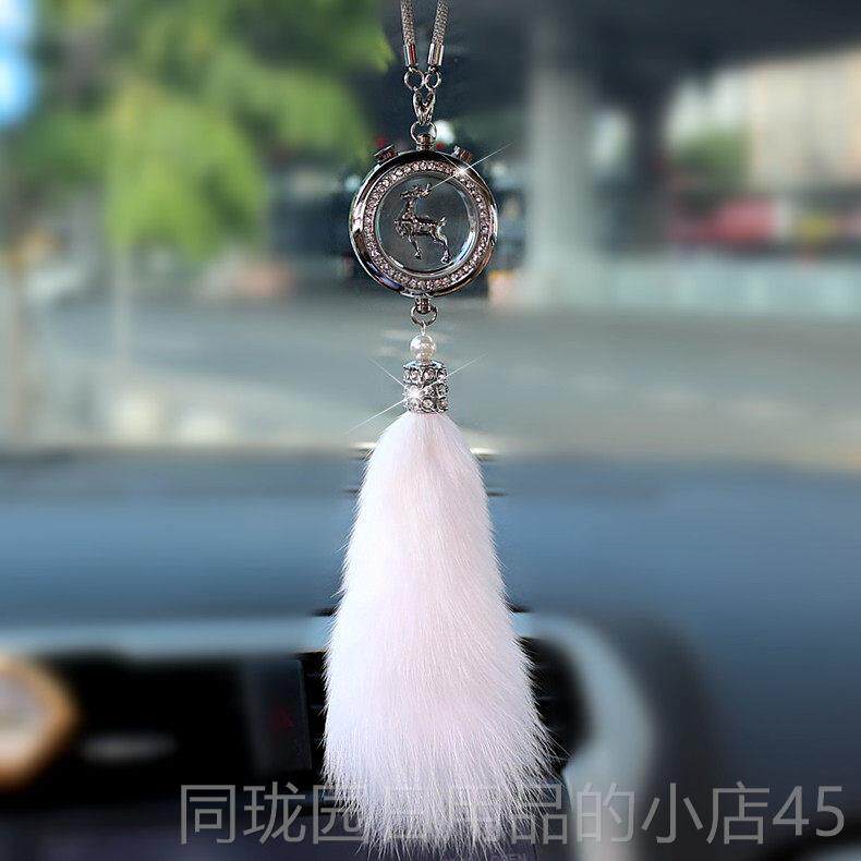 正品一路平安鹿汽车挂件镶钻高新款车内吊饰鹿平安车香水一汽档男