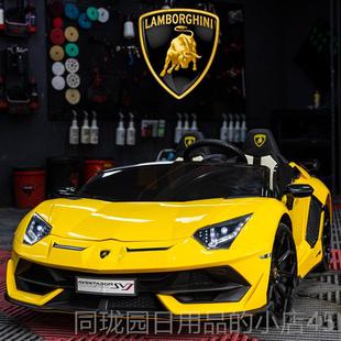 正品兰博尼基双人座控儿童电轮动汽车遥四小孩玩具跑车男女宝宝可