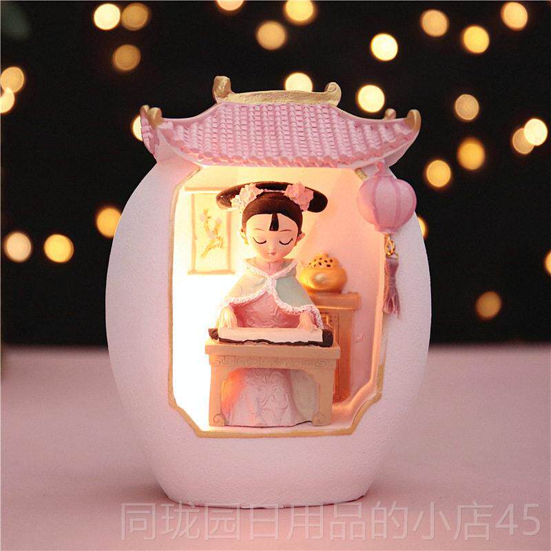 正品廷格格创意设计古风汉服房娃娃宫小夜灯灯摆件少女心间装饰灯