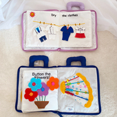 宝宝安静布书蒙特梭利婴幼儿撕不烂立体宝宝儿童启蒙早教益智布书