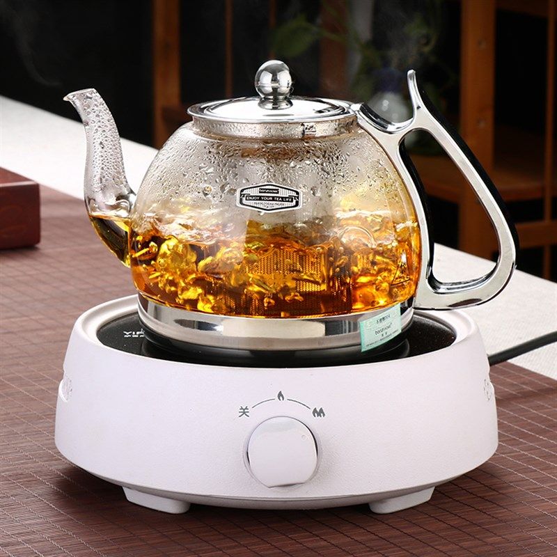 耐热加厚玻璃不锈钢过滤煮茶壶花茶壶泡茶壶单壶电陶炉家用套装