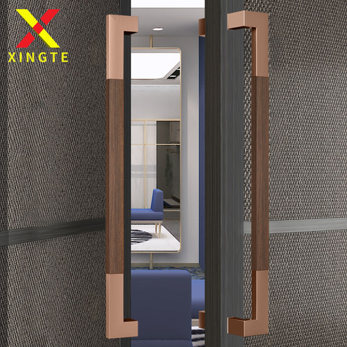 兴特现代中式大门把手玻璃门拉手实木铝合金门拉手订制不锈钢把手