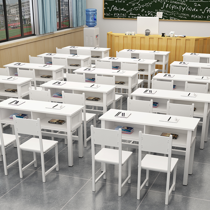 学校辅导班培训班课桌椅 培训桌中小学生单人书桌 绘画书法桌子