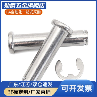 铰链销 带肩扣环固定型SHCCG SHCDG3 4 5 6 8 10 12 平头带槽销轴