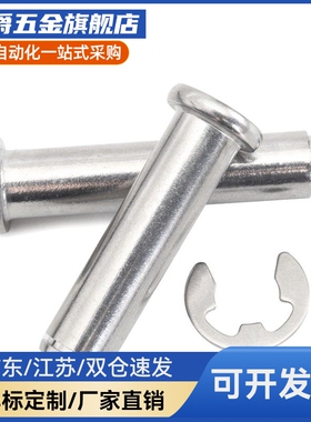 铰链销 带肩扣环固定型SHCCG SHCDG3 4 5 6 8 10 12 平头带槽销轴