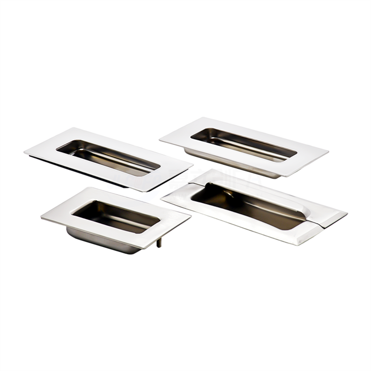 XAC81-A128 不锈钢暗式拉手128*83 隐藏扣手孔位65*110把手XAD07