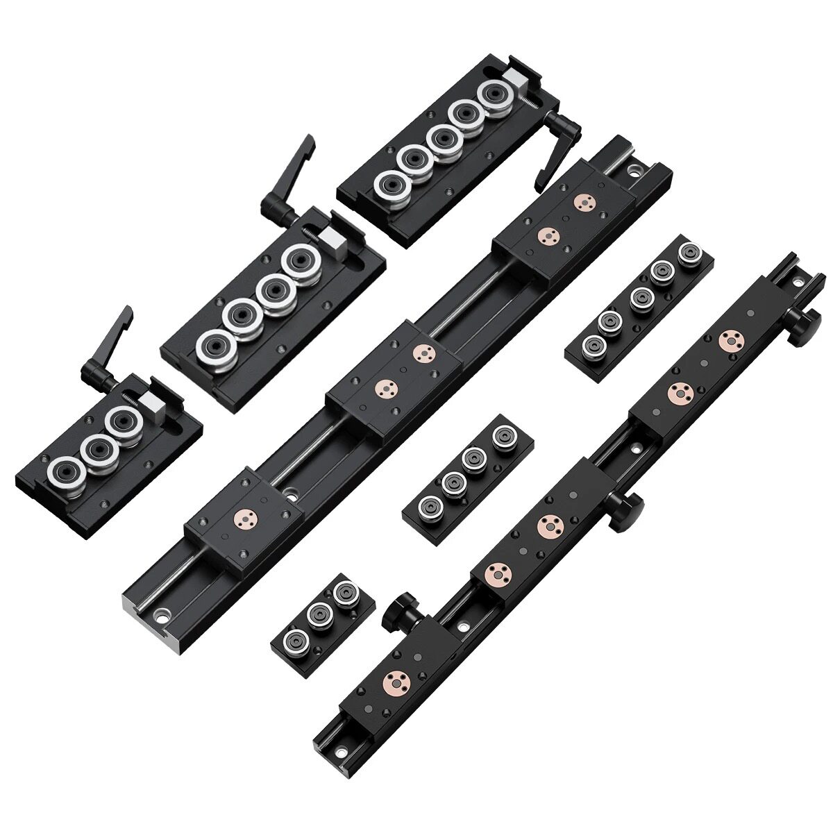 双轴心直线B导轨SGR10E1/5N/20N/25/53/50/08 SGUPL-3/4/5轮锁紧