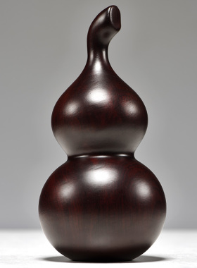 黑檀木雕葫芦实木质葫芦摆件客厅家居装饰玄关桌面摆设开业送礼品