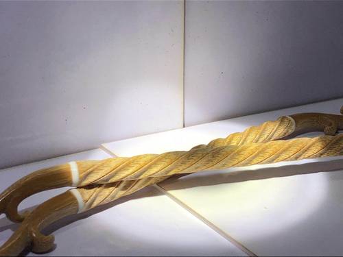 绣眼笼专用传统花式绞丝全竹留青跳棍细致款长度21厘米