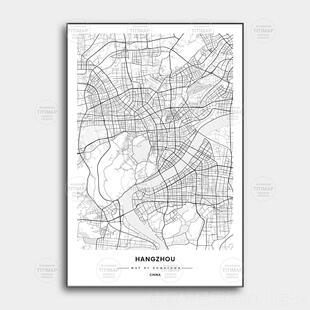 正品定制市地图装饰画 挂图纽约伦敦玄关挂画 画饭客厅香港城厅沙