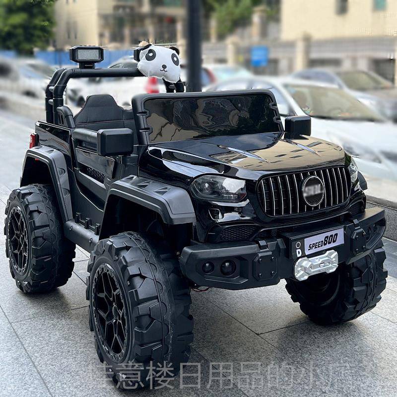 高档亲子双越人儿童电动车四轮车可大人遥控野宝宝小孩坐玩具汽可