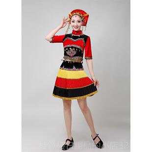 正品族服装新款彝族出服成人六百褶一裙表演服黎族少数彝民族演舞