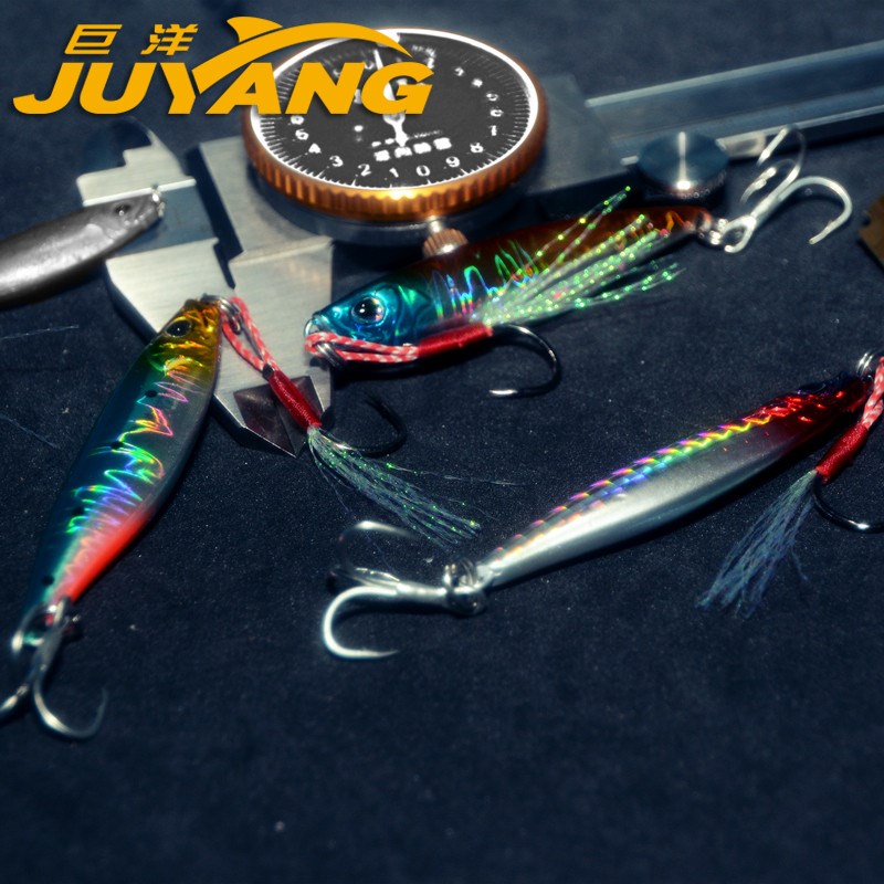 巨洋黑鲨超远投小铁板路亚饵飘落式假饵鱼饵翘嘴鲈鱼鲅鱼路亚拟饵