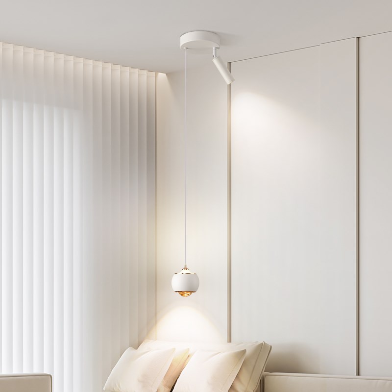 卧室床头小吊灯现代简约电视沙发背景墙装饰氛围灯极简无主灯射灯