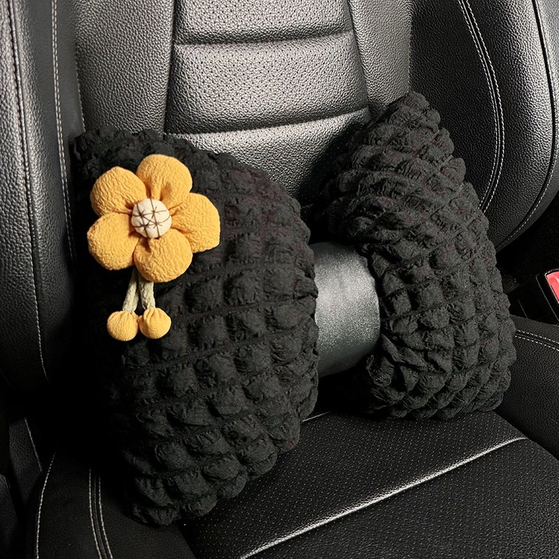 汽车坐垫四季通用高级感泡芙车载座椅垫可爱女士冬季加热保暖后排