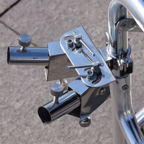 钓椅配件通用型炮台架座加厚万向不锈钢插片式炮台连球钓椅配件