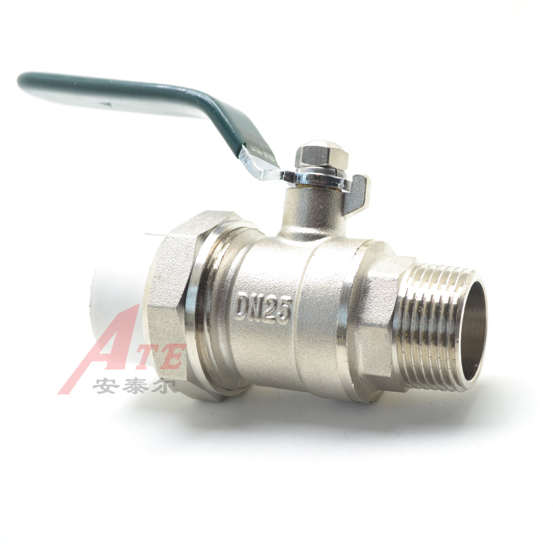 盾运ppr外丝牙铜球活接水管分20开关门1寸热熔32活接球