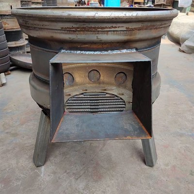 60款汽车轮柴火炉灶 废旧汽车钢圈炉 车轮毂柴火炉 新款柴火炉