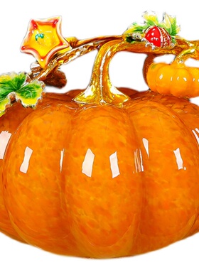 琉璃玉石南瓜丰收摆件客厅酒柜电视柜玄关装饰品摆设青玉白玉礼品