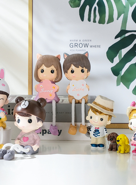 吊脚娃娃房间装饰品摆件创意少女心家居人偶桌面小摆设树脂礼品