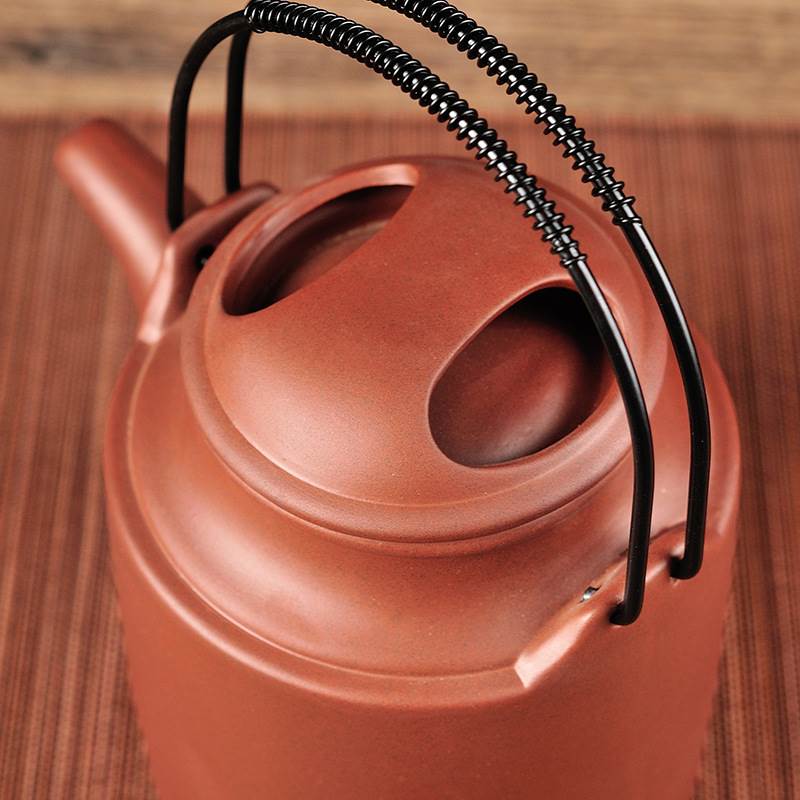 大号容量餐厅酒店茶楼功夫汤养生壶餐具洋桶提梁紫砂壶陶瓷泡茶壶