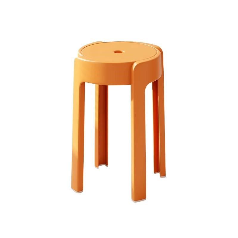 塑料家用加厚椅子可叠放圆凳现代简约餐桌高板凳风车胶凳备用