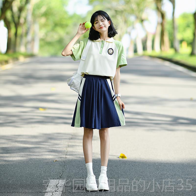 高档初中生班服夏季学院风短t恤装套小学生运会校服动开幕式袖演图片