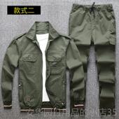 高档工作服套装 男单件劳保服 棉防烫耐磨迷上衣纯季 彩男夏薄款 长袖