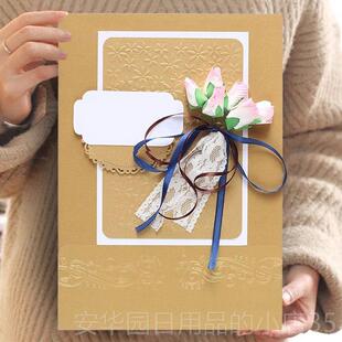 高档制a4大花节束贺卡教师中秋生日师妈妈母亲退休高级感谢老定情