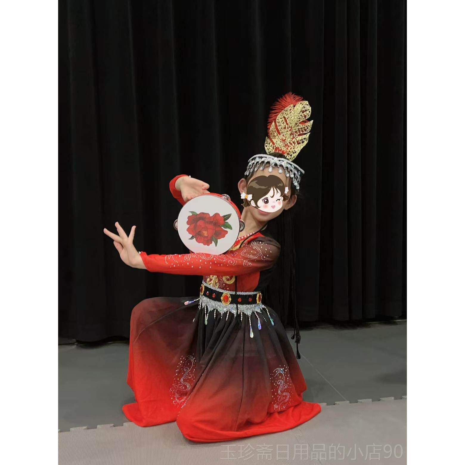 正品新族疆舞蹈演出数服儿童维吾少儿表演古丽维族女童舞少民族蹈图片