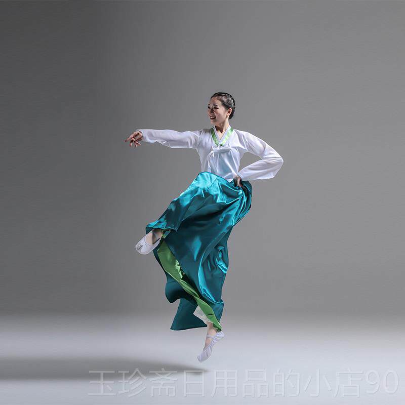 正品韩国舞蹈表演服装女子美术考试表，演服装民，练少数族成人习