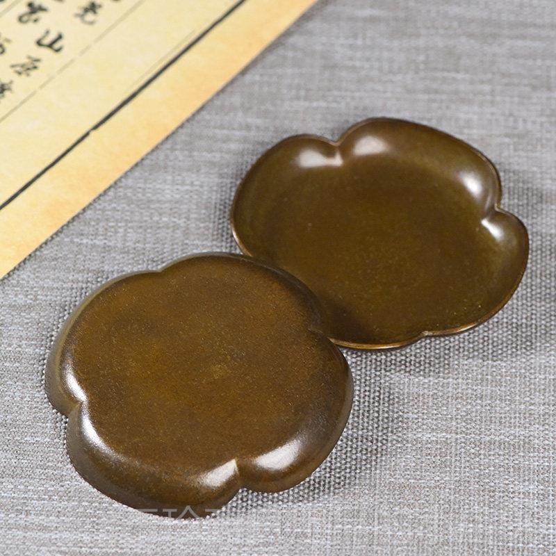 正品东意房 黄铜文葵花墨毛笔墨碟国画书法笔墨台汁调色盘墨舔盒,文具电教/文化用品/商务用品,文房四宝,淘宝优惠券,粉丝福利购,淘宝优惠卷