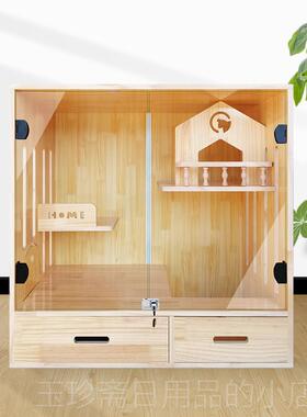正品室内猫别墅可 定制猫笼子 家用 实木猫窝 猫柜猫房子猫猫舍屋
