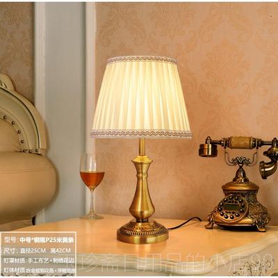 正品式简约现代金色美欧式水晶室台灯送卧床头灯创意温馨礼结婚房