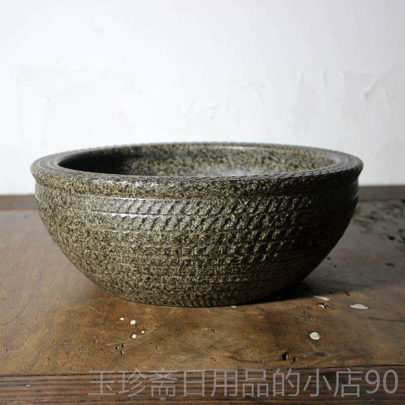 正品景德镇陶瓷鱼缸法粗养鱼盆仿乌古龟缸石阳台水缸碗莲陶老式荷