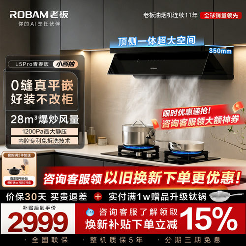 特价！升级款老板顶侧双吸油烟机