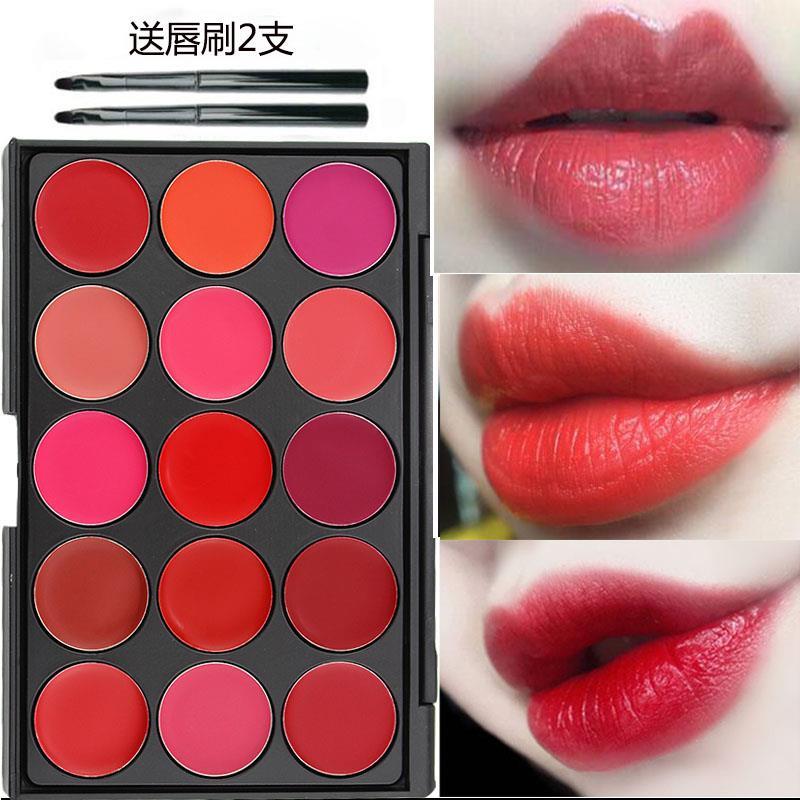 正品】儿童化妆师照相馆专用多色可携式口红一盒装唇彩哑光滋润舞