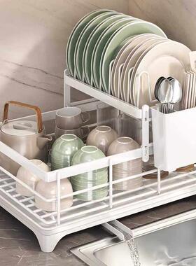 日本JSMC自排水不锈钢厨房台面碗筷碟沥水架置物架碗筷餐具篮家用