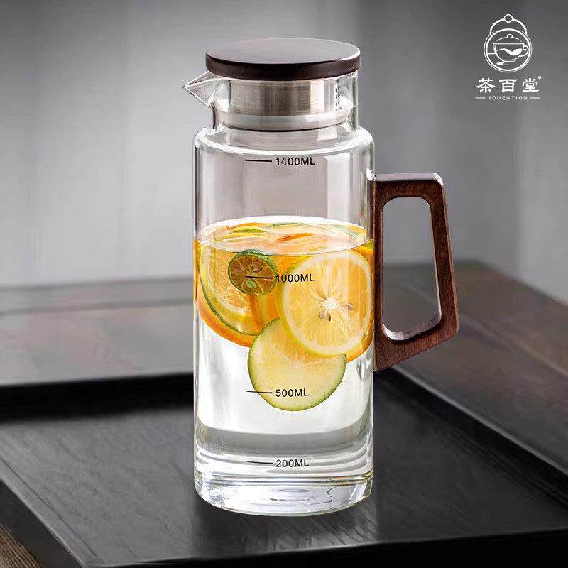 冷水壶玻璃耐高温大容量储水壶家用套装客厅冷水壶开水茶壶