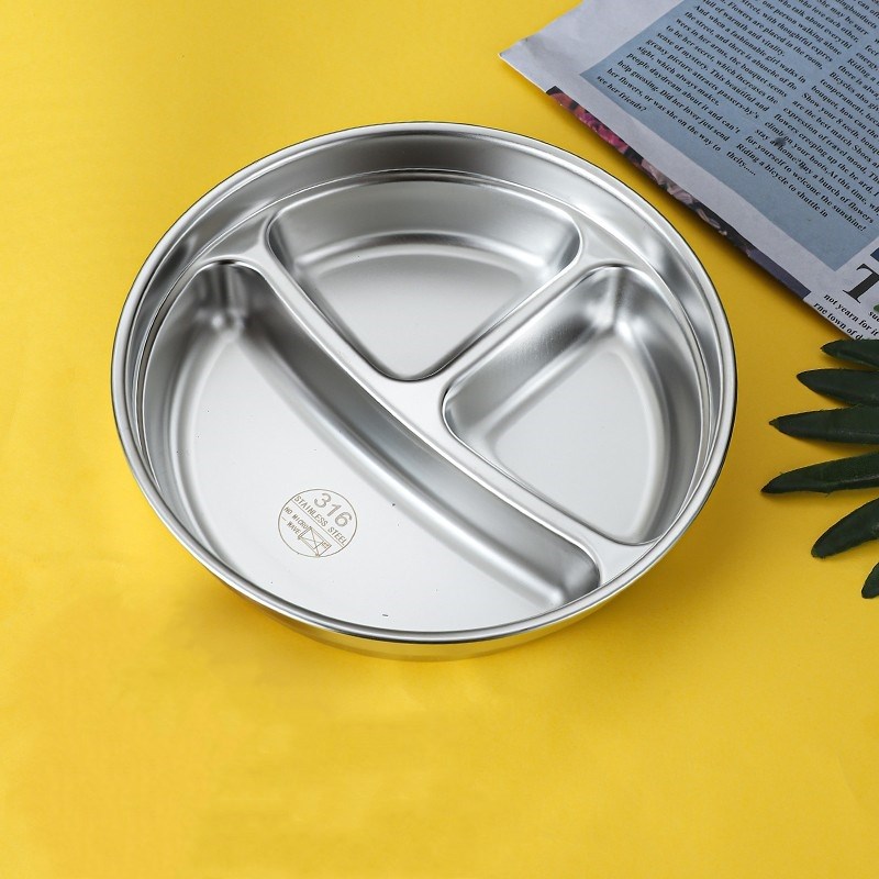 316食品级加深分格餐盘儿童加厚密封餐盘幼儿园餐具家用宝宝餐盘