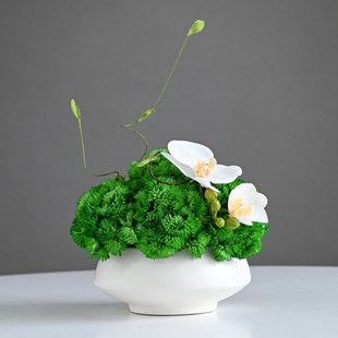 样板间高大尚假花摆设高端摆件花餐桌花售楼处装饰花卉仿真花高档