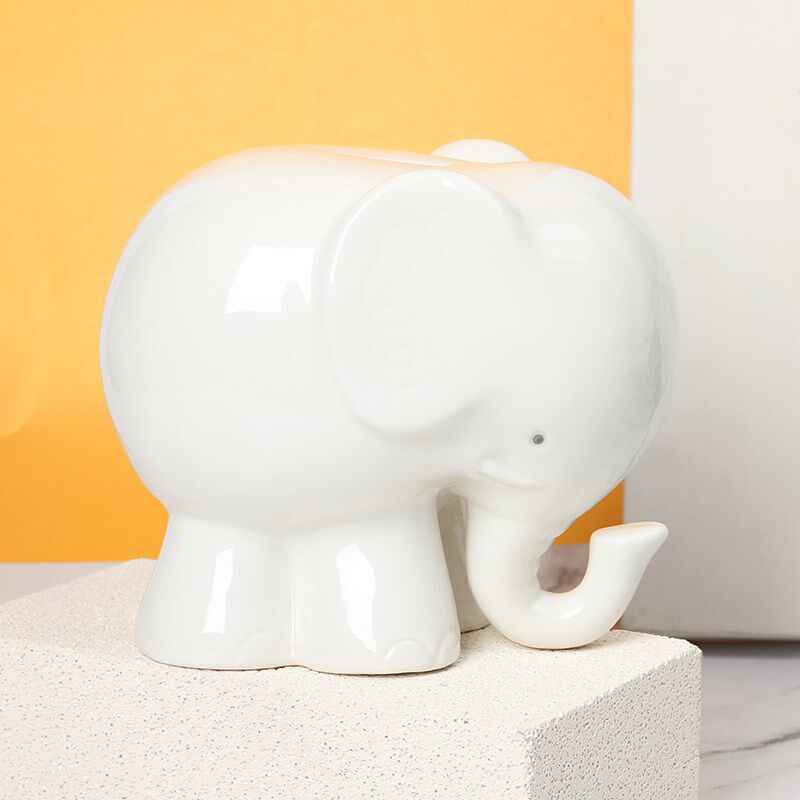 存钱罐2023年新款大容量可爱卡通女孩男孩儿童陶瓷摆件大象储钱罐