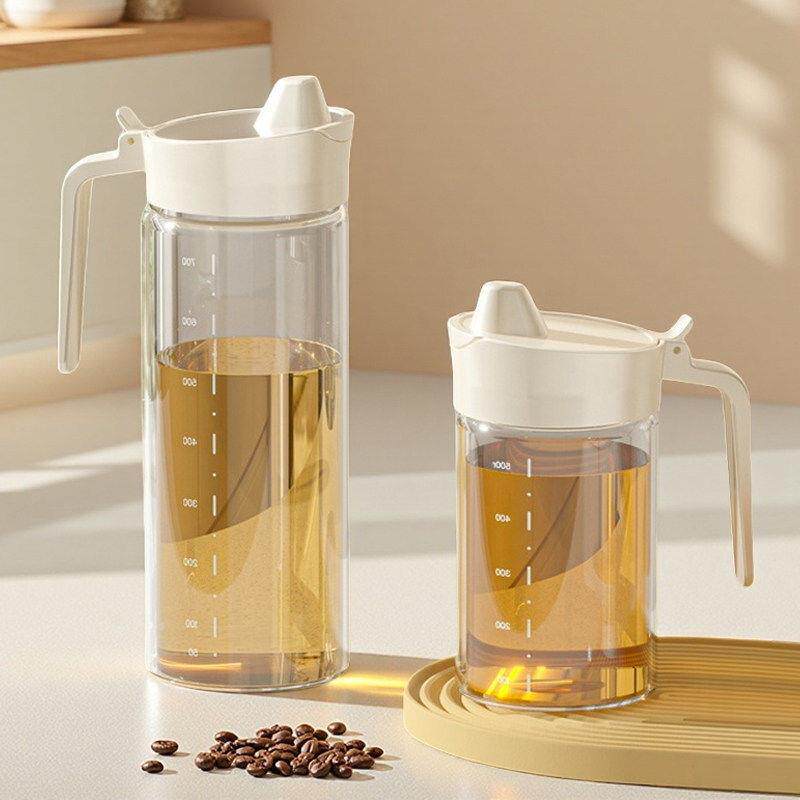 日式高硼硅玻璃油壶大容量装油的容器厨房家用防漏油瓶酱油醋油罐