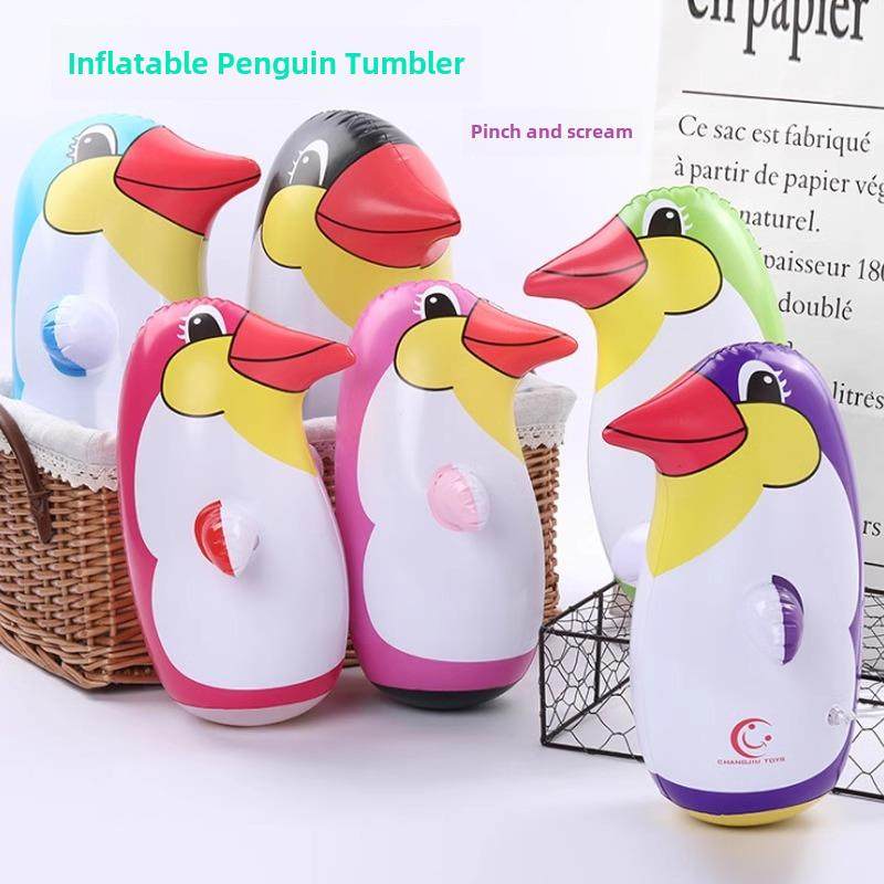 充气企鹅玩具新卡通尖嘴拳击杯为成人和儿童动物敲气球道具,玩具/童车/益智/积木/模型,塑料充气玩具（其他材质勿放）,淘宝优惠券,粉丝福利购,淘宝优惠卷