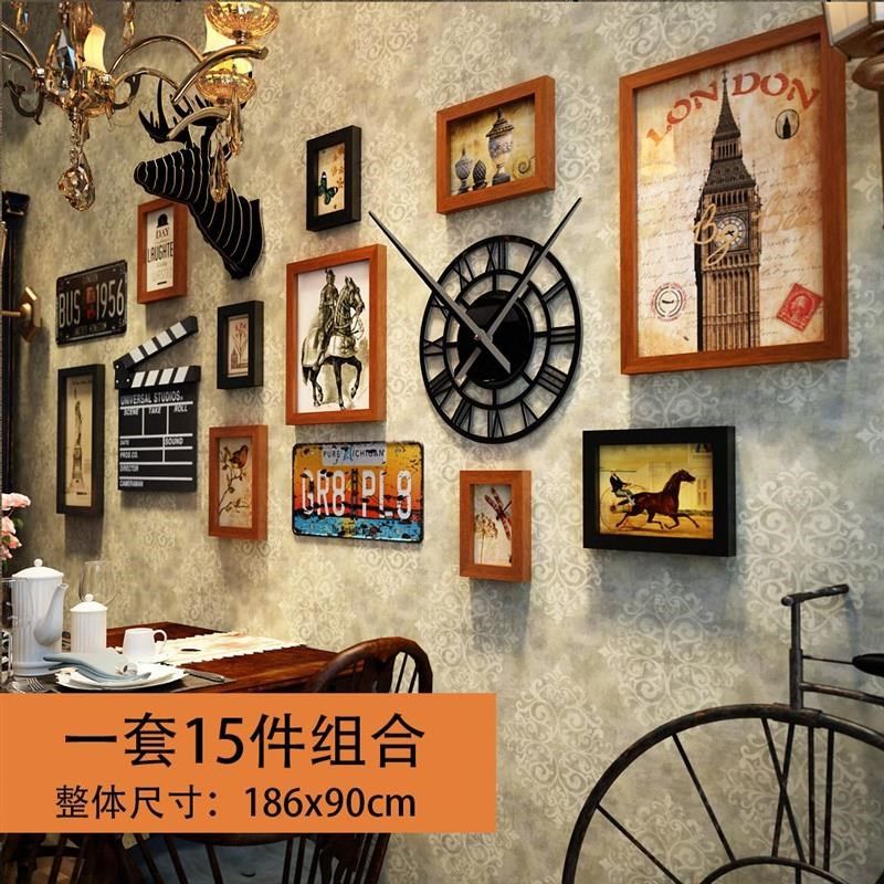 新2023复古工业风酒吧墙面相框挂墙壁饰铁皮画奶茶店烧烤饭店背景,3C数码配件,音乐枕,淘宝优惠券,粉丝福利购,淘宝优惠卷