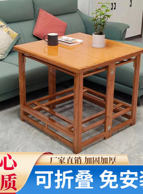 可折叠烤火桌餐桌书桌课桌火架子家用取暖桌冬季炕桌四方桌茶几