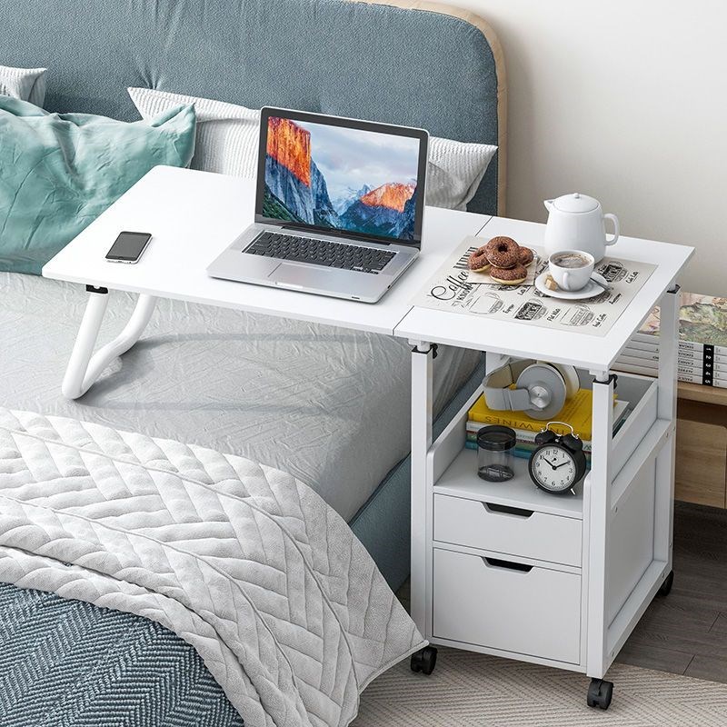 床边桌可移动小桌子卧室家用学生书桌简易升降宿舍懒人电脑桌边桌