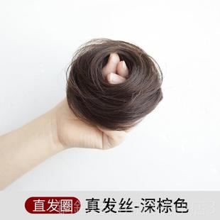高档假发发丸圈 真发低子头假发包新娘苞头盘发器后花女脑勺假头